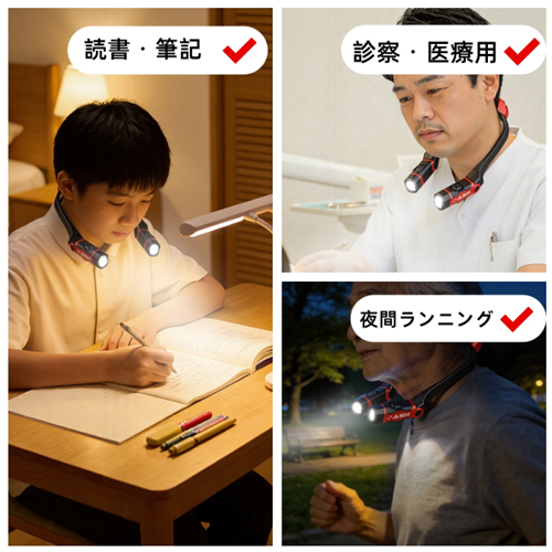 350LUMENS 充電式LEDネックライト